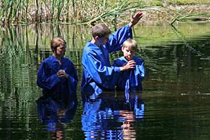 Baptism in a lake
            photo